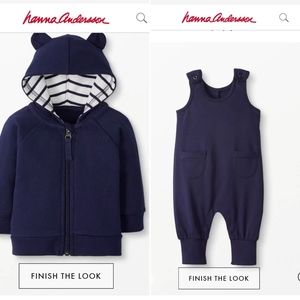 Hanna Andersson hoodie and matching romper